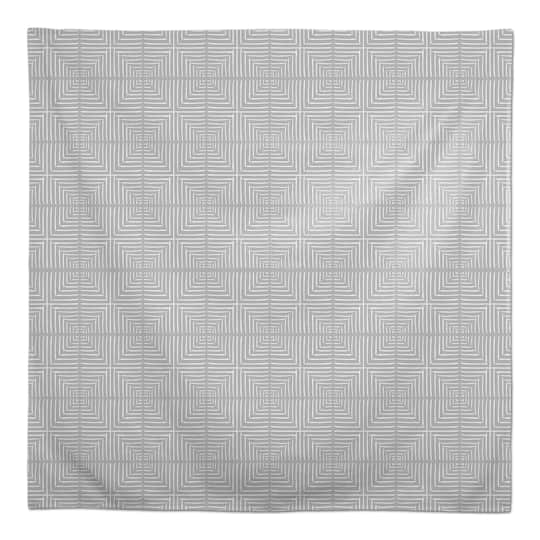 58&#x22; Gray Geometric Diamonds Tablecloth